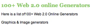 100+ Web 2.0 online Generators