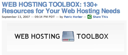 WEB HOSTING TOOLBOX: 130+ Resources for Your Web Hosting Needs
