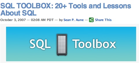 SQL TOOLBOX: 20+ Tools and Lessons About SQL