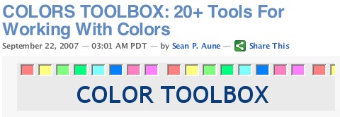 COLORS TOOLBOX: 20+ Tools For Working With Colors