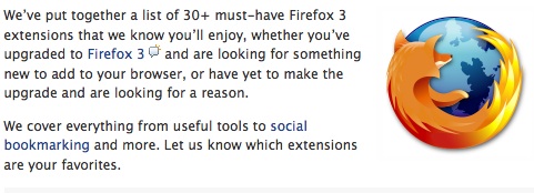 30+ Must-Have Updated Firefox 3 Extensions