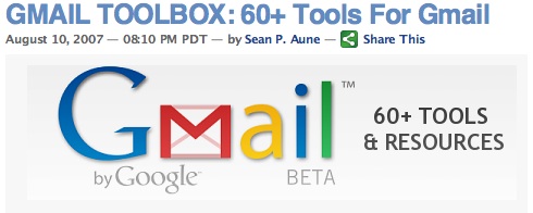 GMAIL TOOLBOX: 60+ Tools For Gmail