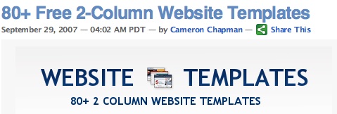 80+ Free 2-Column Website Templates