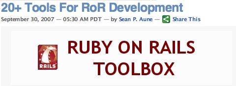 20+ Tools For RoR Development