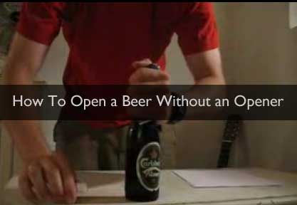 How To Open a Beer Without an Opener