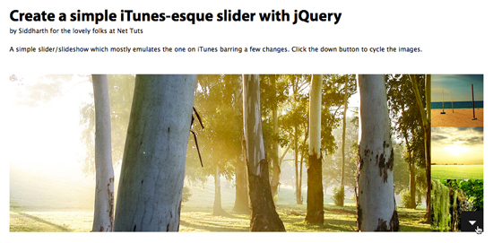 jQueryで作るiTunesライクなスライダー