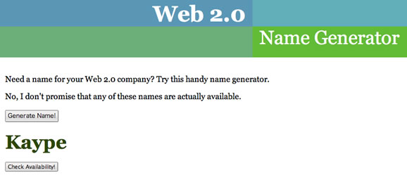 Web2.0 name generator