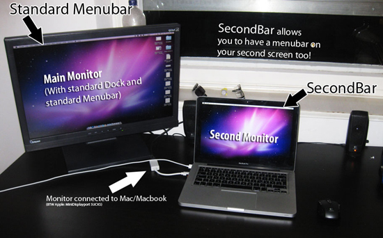 Macのセカンドモニターにもメニューバーを表示するツール