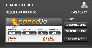 ネットワークのスピードが測定できる『speed.io』