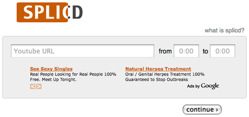 YouTubeの再生時間を指定してメールで送れる『Splicd』