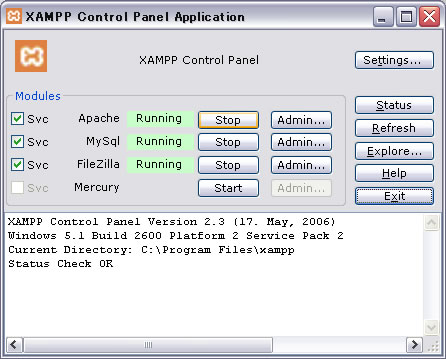 XAMPPでPHP4とPHP5を切り替える方法2