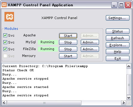 XAMPPでPHP4とPHP5を切り替える方法6